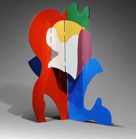 Guy de ROUGEMONT, Sculpture Polychrome,-BOUVET