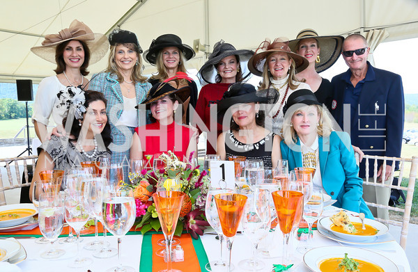 Ladies Hat Contest. Photo by Tony Powell. NSLM 2013 Benefit Polo Match and Luncheon. Llangollen Estate. September 15, 2013-M