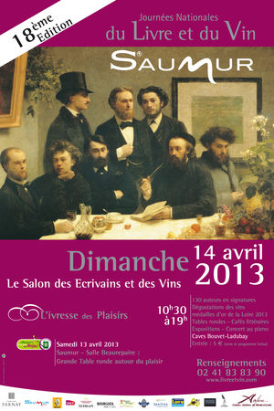 Affiche Journées Nationales du Livre et Vin 2013 18ème édition